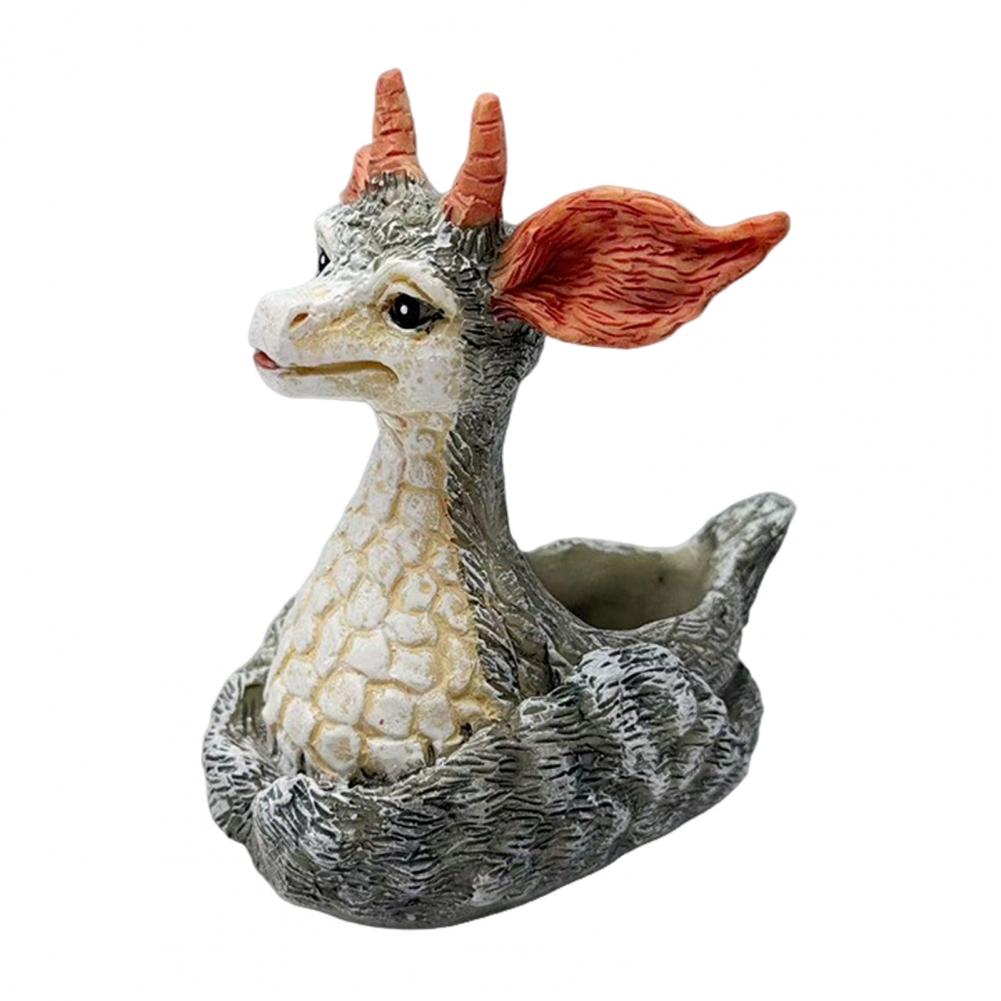 Harz Hirsch Pflanzgefäß Blumentopf für Innen Außen Kleine Pflanzen Dekoration Niedliches Tier Sukkulenten Blumentopf Hund Pflanzbehälter