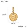CARLIDANA Classic Stainless Steel Zircon White Shell Butterfly Charms Dragonfly Pendant for Children's Womens Jewelry Making