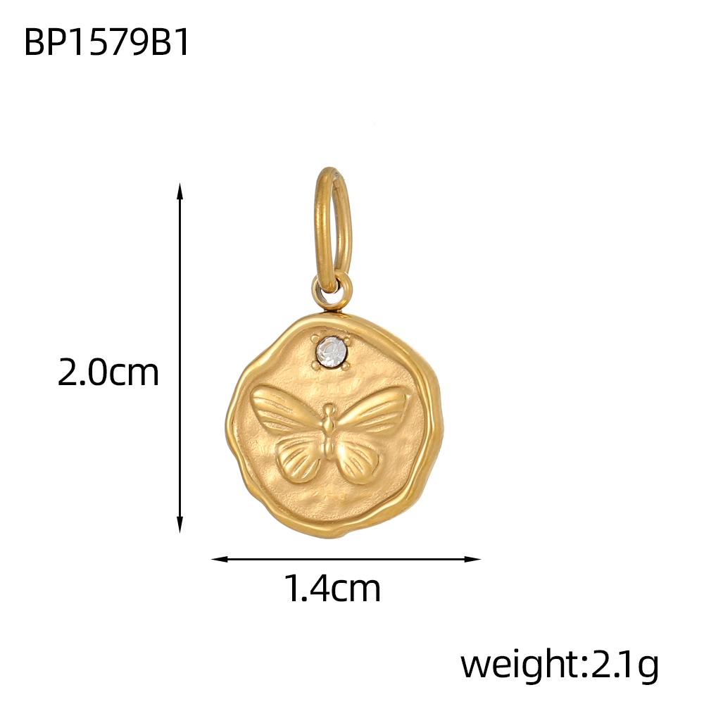 CARLIDANA Classic Stainless Steel Zircon White Shell Butterfly Charms Dragonfly Pendant for Children's Womens Jewelry Making