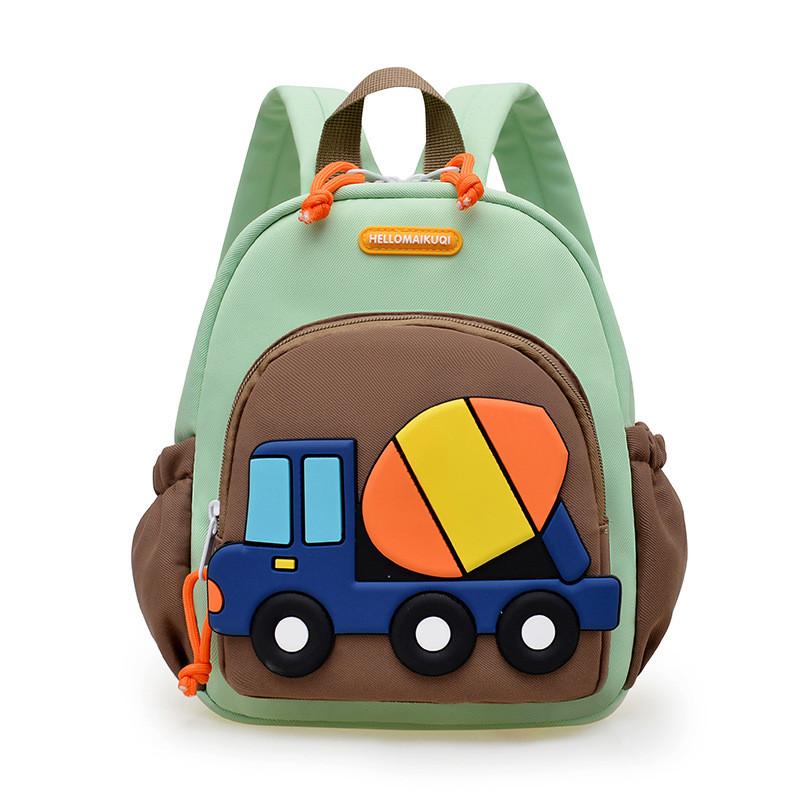 Kids Car Cartoon Backpack With Waterproof Oxford Fabric For School Learning