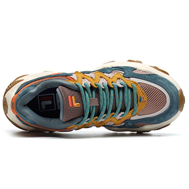 Fila Fusion Starfish Fabric Synthetic Leather Comfortable Daily Low-Top Dad Shoes Women sneaker Brown Gray T12W219101FAG