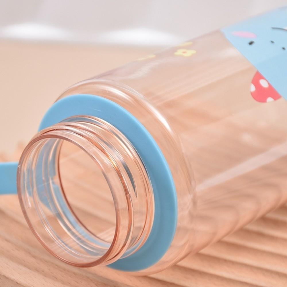 Cartoon Sports Water Cups Transparent Fitness Drinking Cups Creative Plastic Water Bottles Travel