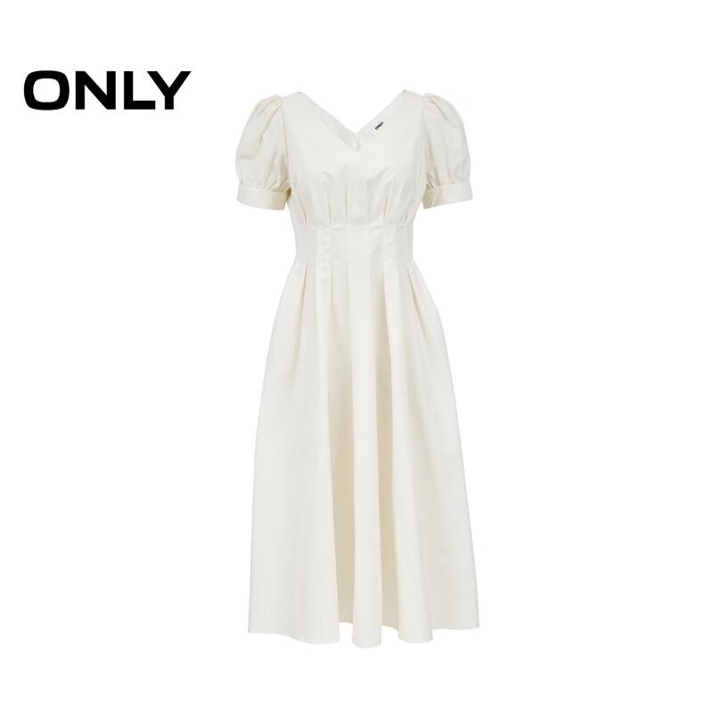 Only Women's 2025 Summer V-Neck Bubble Sleeve Midi Dress