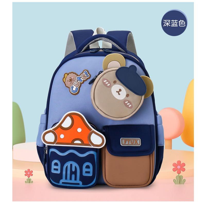 

Новый школьный рюкзак имеет высокую ценность, свежий и милый, милый мини-рюкзак с кроликом, легкий рюкзак для 1-3 классов детского сада. темно-синий