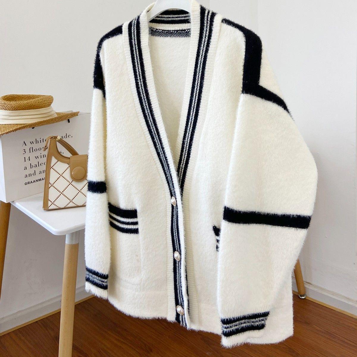 

Little Fragrance Korean Style Double-Sided Fleece Winter Cardigan Jacket A151 – Fashionable and Versatile L (60-72.5 kg) грязно-белый
