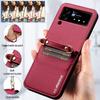 Phone Case for Samsung Galaxy Z Flip 7 6 5 4 3 Flip6 Flip5 Flip4 Long Lanyard Leather Wallet Card Cover Crossbody Purse Back Bag