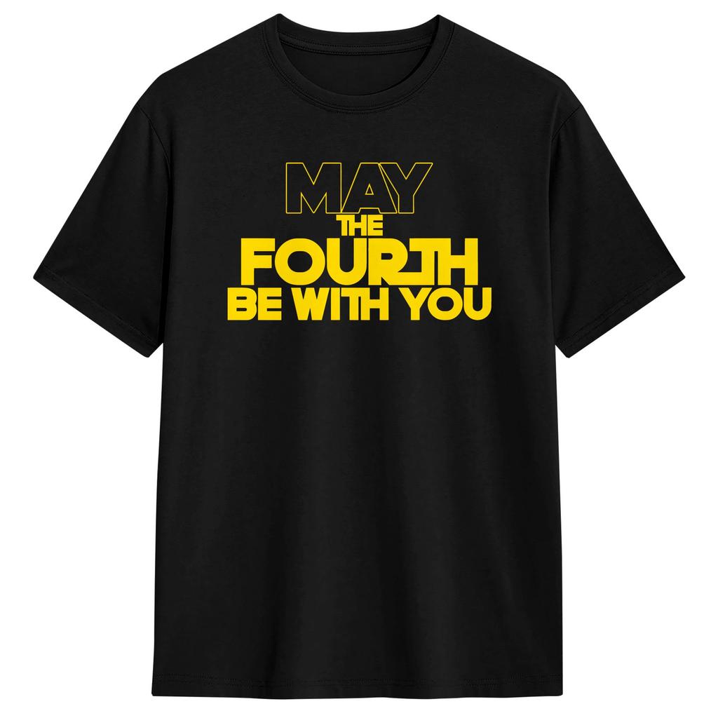 Unisex Tshirts May The Fourth Awesome 100 Cotton Tees Short Sleeve Be With You T Shirt Round Neck Tops Gift Idea