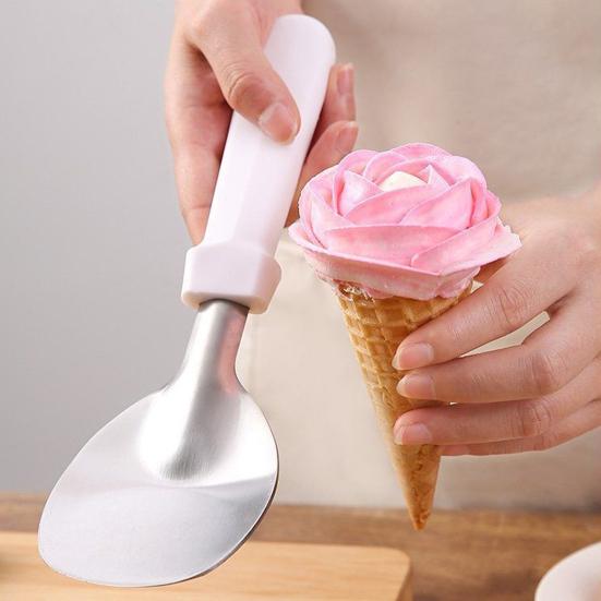 

Stainless Steel Ice Cream Spade Commercial Grade Ice Cream Scoop for Desserts Thickened Ergonomic Handle Ice Cream Shovel 1pc чорний