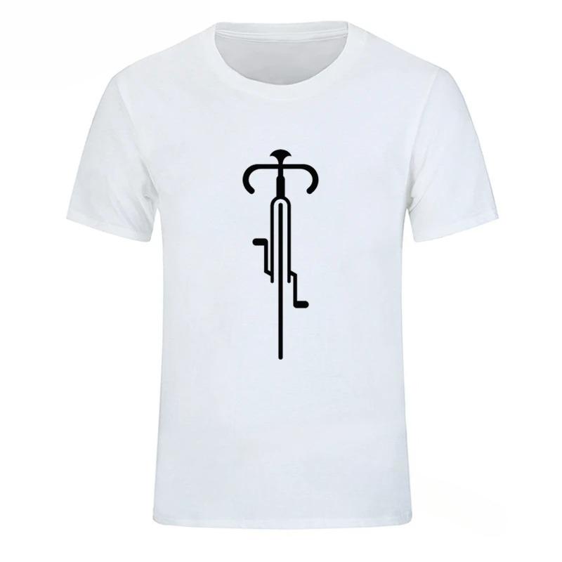 Unisexs Tshirt 100 Cotton Printed Bicycle Stripe Pattern Loose Fit Casual Comfortable Simple Design