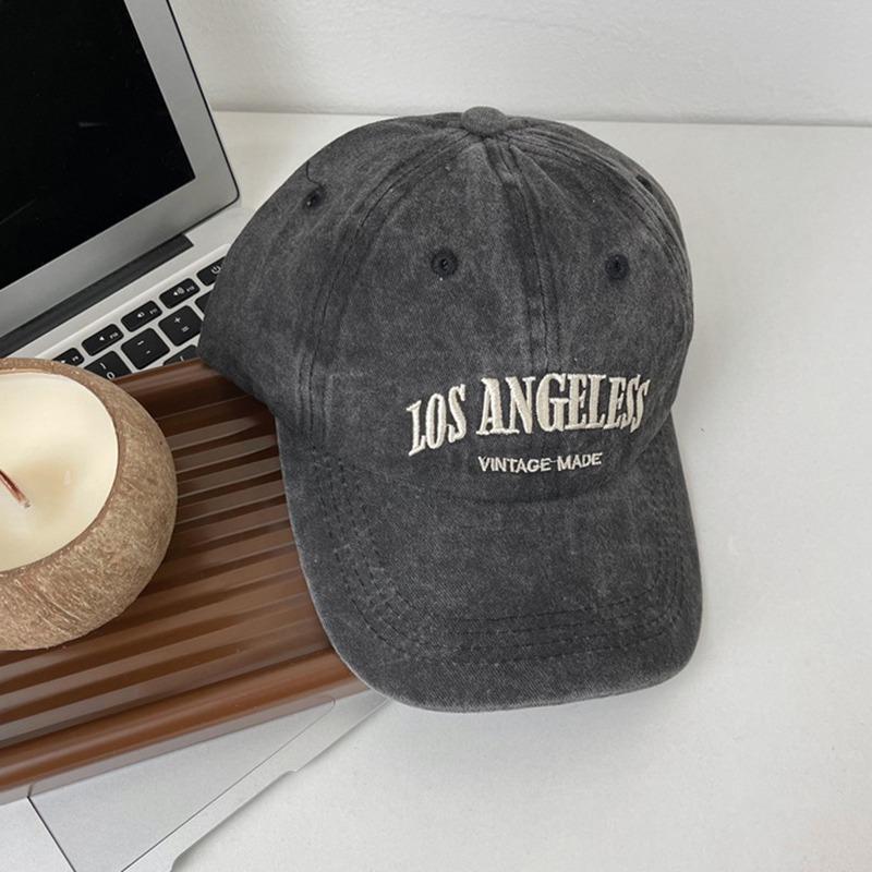 Retro Baseball Cap Female Embroidered Letters Peaked Cap