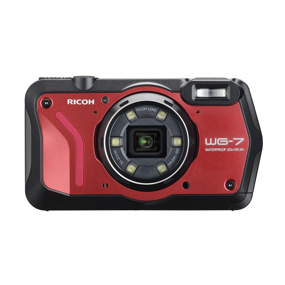 Ricoh WG-7 Red Authentic Outdoor Camera [Authentic 20m Waterproof] 20 Million Pixels [Wide Angle 28mm, 5x Optical Zoom] [Equipped with 6 Multi-functio
