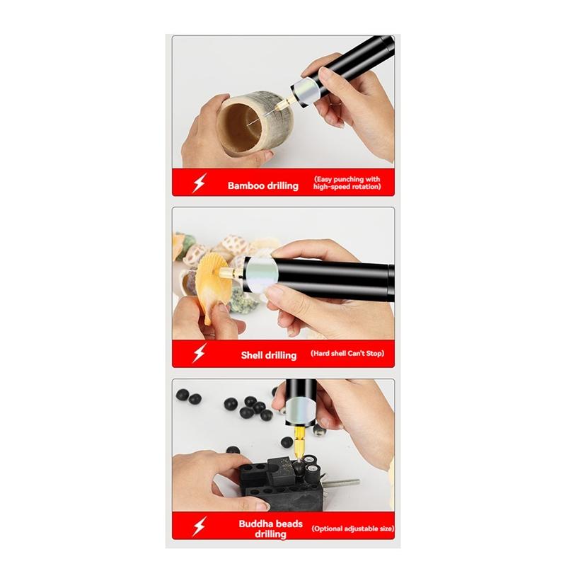 A34R Electric USB Mini Drill Kit  USB Drill Rotary Tools Engraver Pen Drilling Jewelry Tools With Drill Bits Power Tools