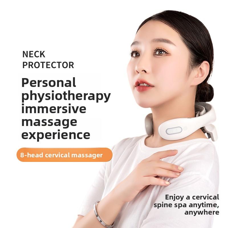 Cervical Massager Electric Portable Intelligent Pulse Neck Neck Shoulder Neck Physiotherapy Hot Compress Artifact Vertebral Massager