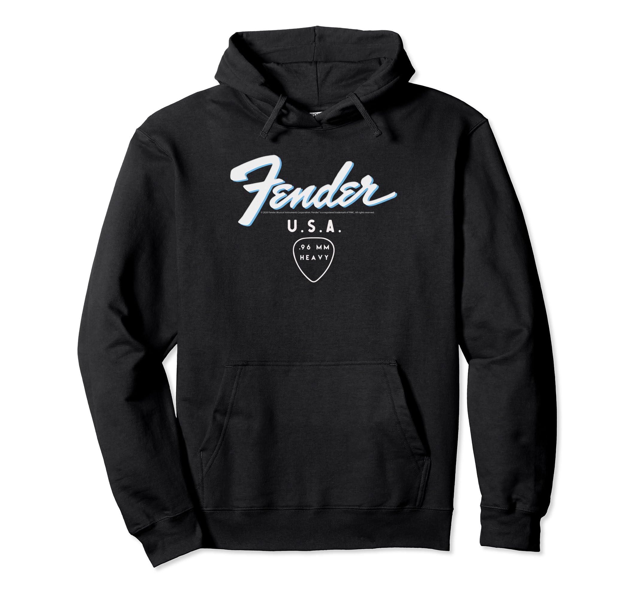 

Fender MM Heavy Classic Guitar Pick Poster Hoodie U.S.A. .96 чорний