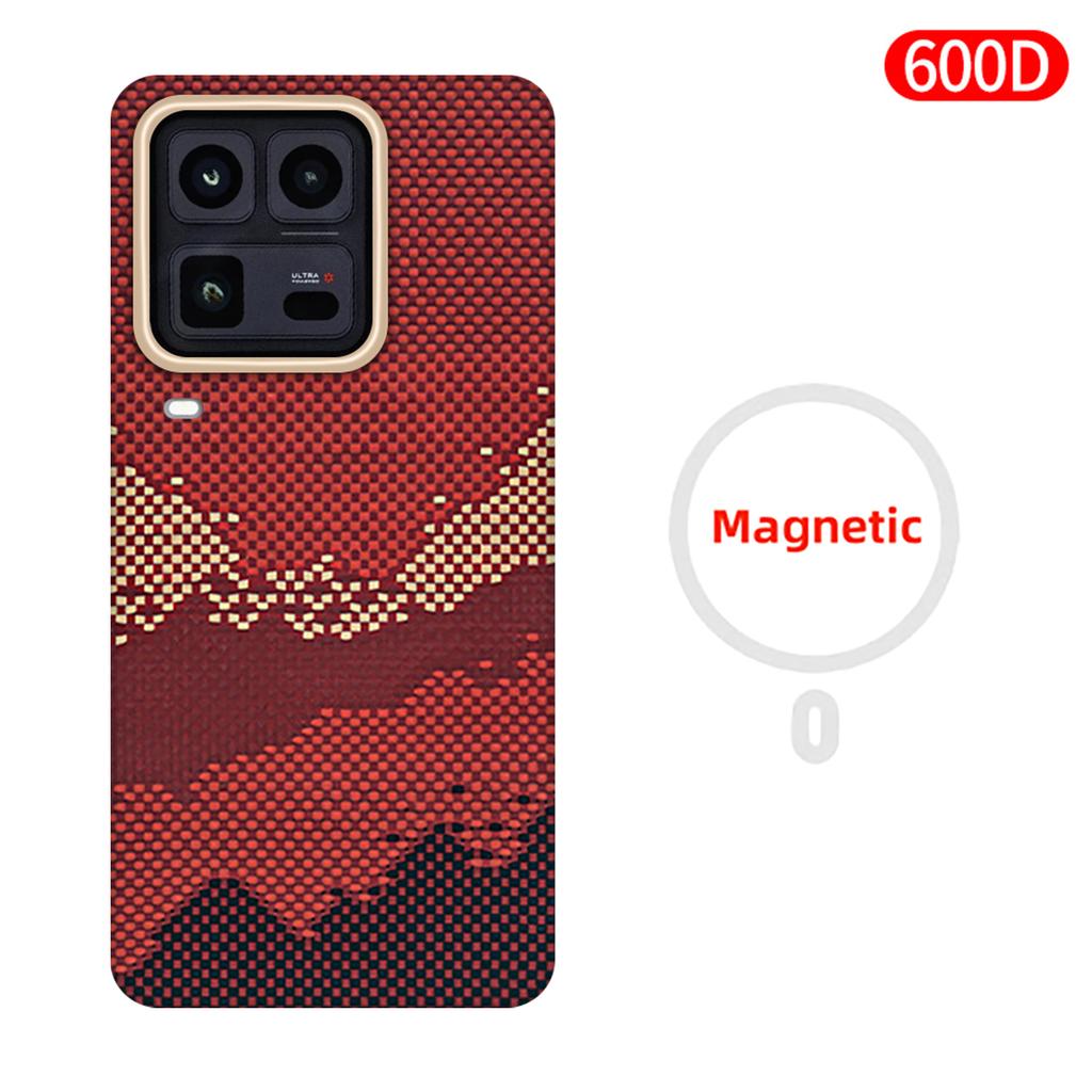 For Vivo IQOO 15 Ultra /Vivo IQOO 15 Carbon Case 600D Kevlar Aramid Fiber Fabric Thin Hard Cover Magnetic Black Slim