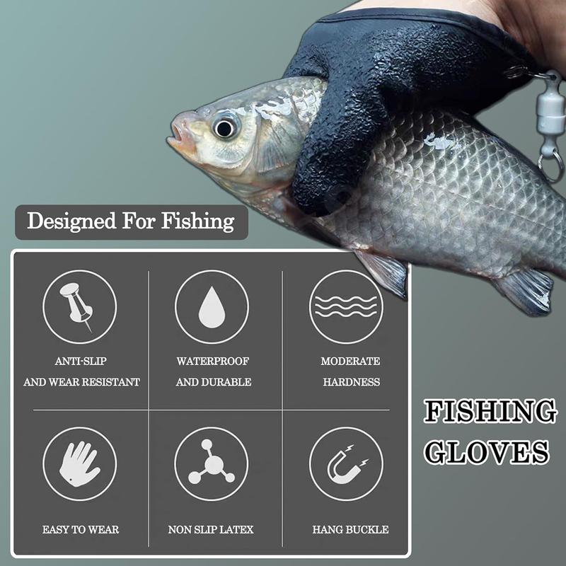 Fishing Gloves -Professional Anti-Slip Catch Fish Gloves,Puncture Proof Ice Fishing Glove for Handling,Catching,Cleaning,Hunting