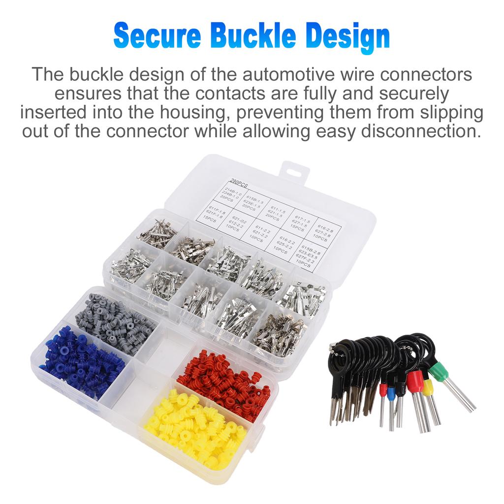 710PCS Connector Pins Crimped Terminal Automotive Car Kit Electrical 1 1.5 1.8 2.2 2.8 3.5mm Motorcycle Wire Removal