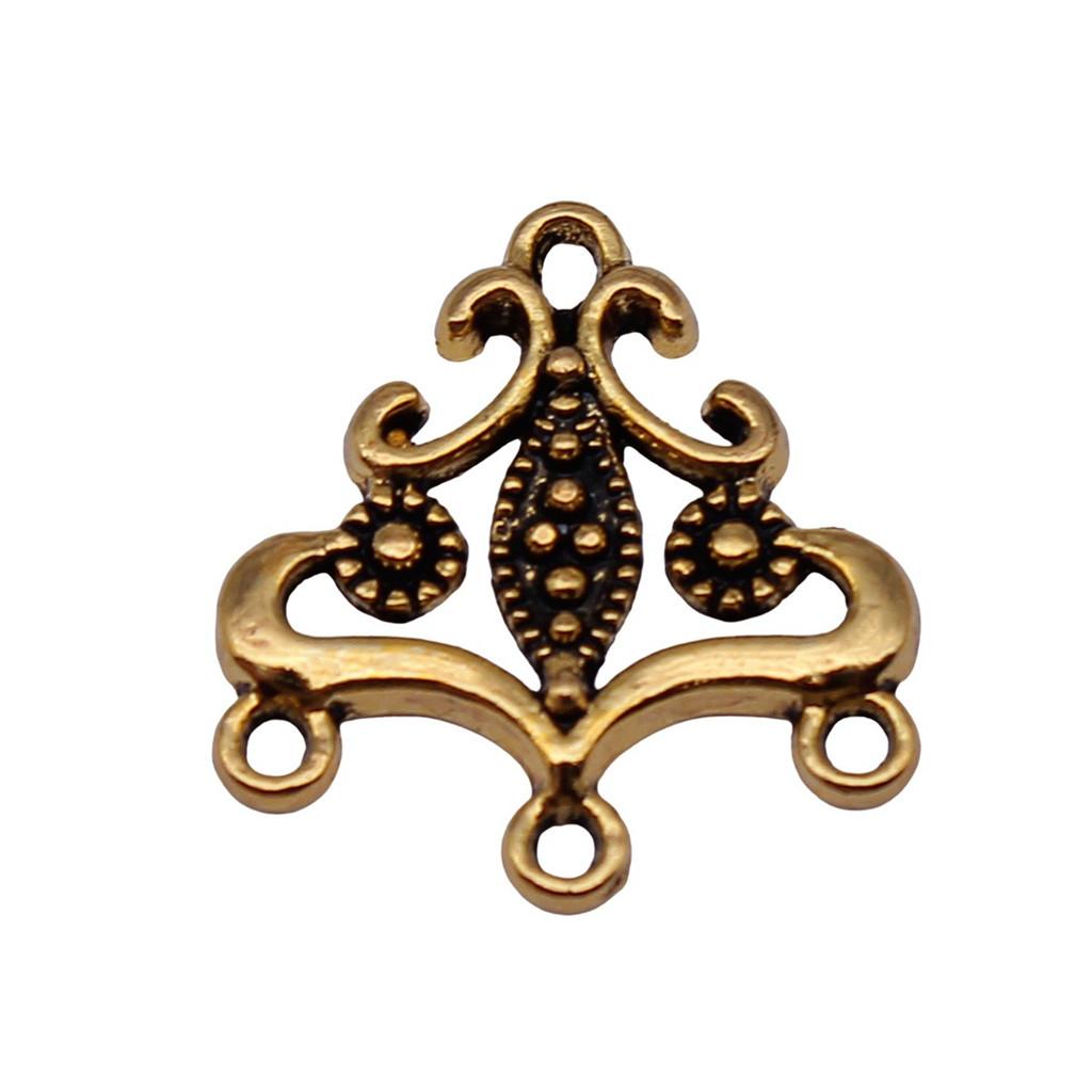 Geometric Flower Multi Loop Connectors Metal Links For Earrings Accessories Parts