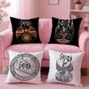 Rock Band G-Gojira Cushion Cover Plush Fabric Soft Double-Sided Printed Invisible Zipper Sofa Pillow Case Home Decor