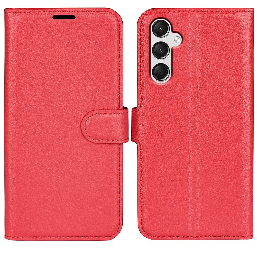 For Samsung Galaxy A25 5G (Global) (161.0 X 76.5 X 8.3mm) Case Slim-Fit Wallet Phone Shell Litchi Texture Leather Stand Cover