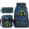 Primary And Secondary School Students Schoolbag Three-Piece Personalized Printing Children'S Backpack Large Capacity Shoulder Backpack Pencil Case