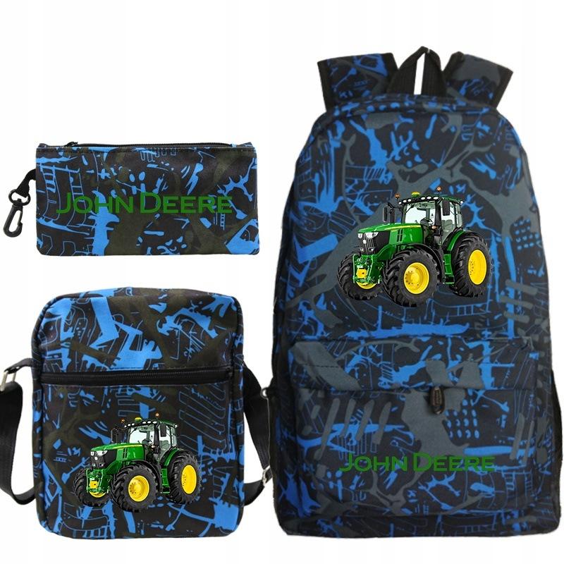 Primary And Secondary School Students Schoolbag Three-Piece Personalized Printing Children'S Backpack Large Capacity Shoulder Backpack Pencil Case