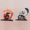 Demon Slayer Tanjiro Kamado und Rengoku Kyoujurou Actionfigur Wasseratmungsszene Sammlerstatue Modell für Anime-Fans Bewegliche Gelenkige