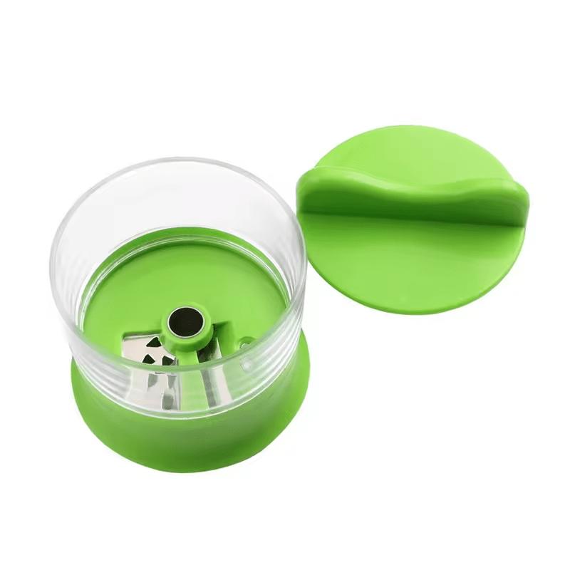 Adjustable Handheld Spiral Vegetable Slicer Manual Zucchini Noodle Maker Rotary Fruit Peeler with Stainless Steel Blades
