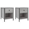 VidaXL Tables de chevet 2 pcs sonoma gris 40x42x50cm bois d'ingénierie 825940