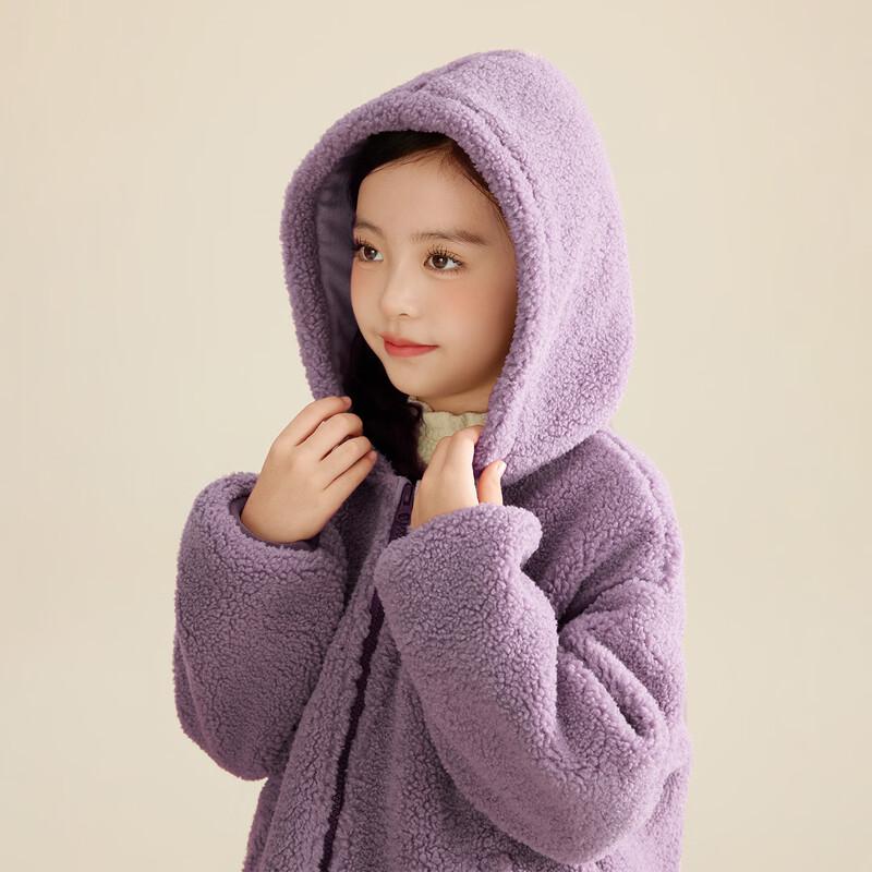 Little Inman Girls' Hooded Puppy Fleece Winter Jacket