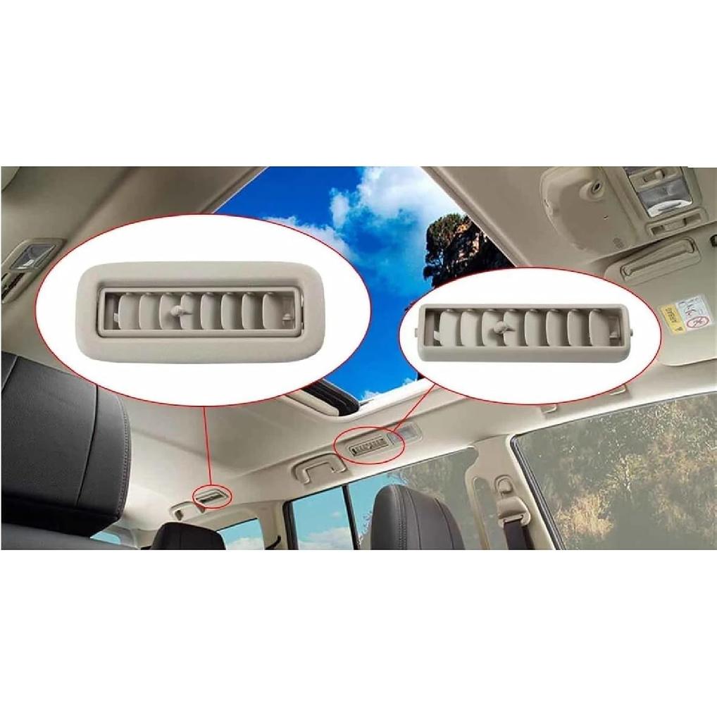 Car Vents Car Interior Roof Air Conditioning Vent Outlet Panel Grille Cover for Mitsubishi Pajero 2007-2020 7842A069HA 7842A069YA(Gray)