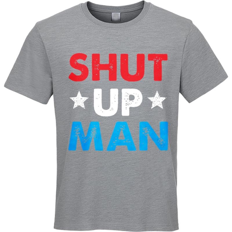 Men cotton tshirt Oversized summer For man tshirt Shut Up Man Short Sleeve Relaxed Fit Oneck Teeshirt Brand t shirt for man