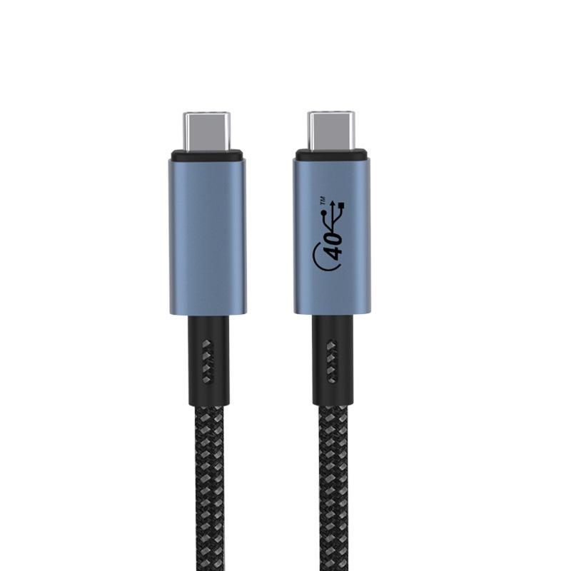 USB4 240W fast charging cable for high-speed data transfer and 8K screen projection with lightning connector compatibility.