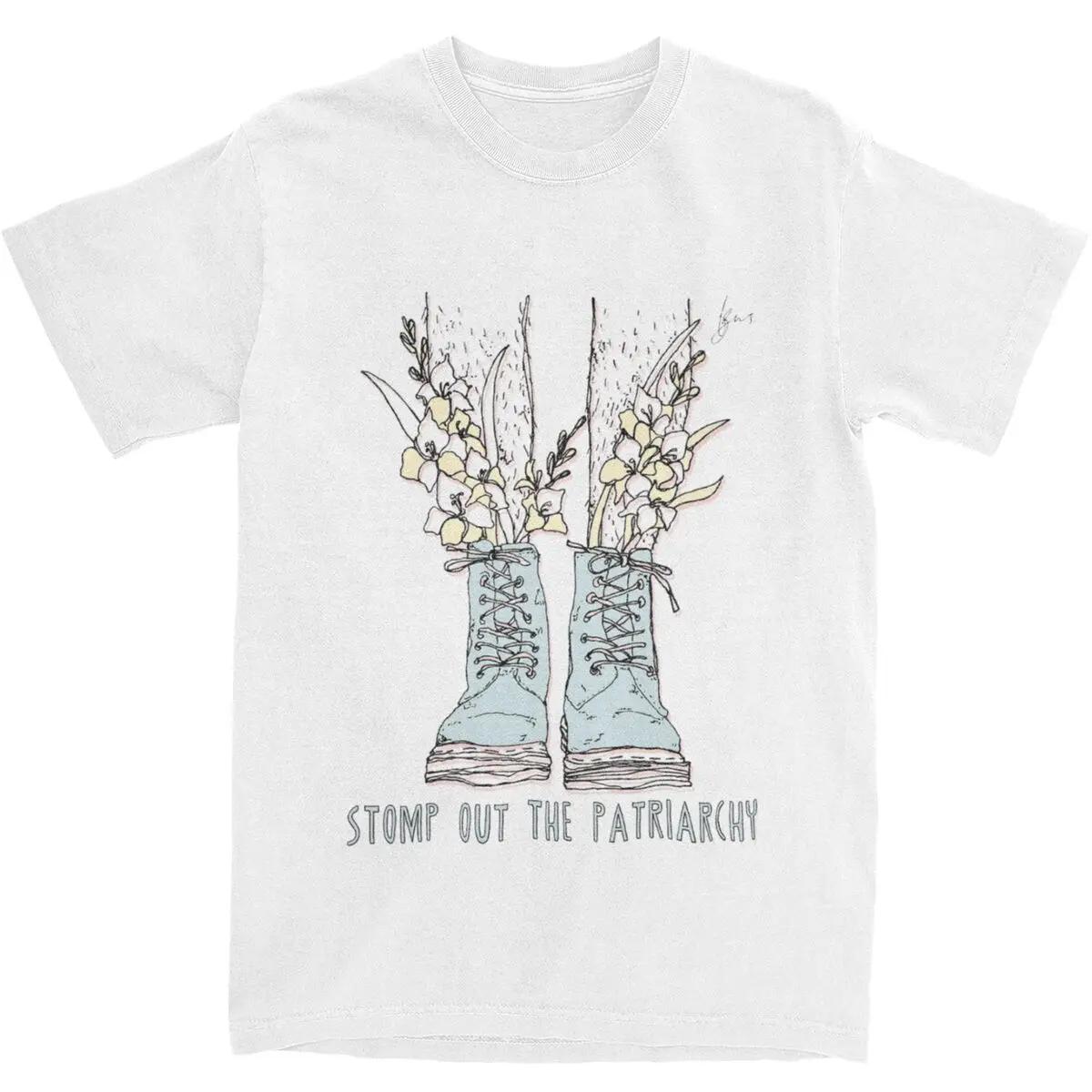 Feminist T-Shirt Summer Nice Flowers Y2K Retro T-Shirts 100% Cotton Trendy Cool Tee Shirt For Mens Short Sleeves Pattern Tees S
