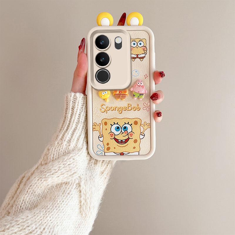 KEYSION Śliczne etui z motywem ucha 3D z kreskówkową grafiką do VIVO V29 5G z bransoletką Miękki silikonowy pokrowiec na telefon odporny na wstrząsy do VIVO V29 5G