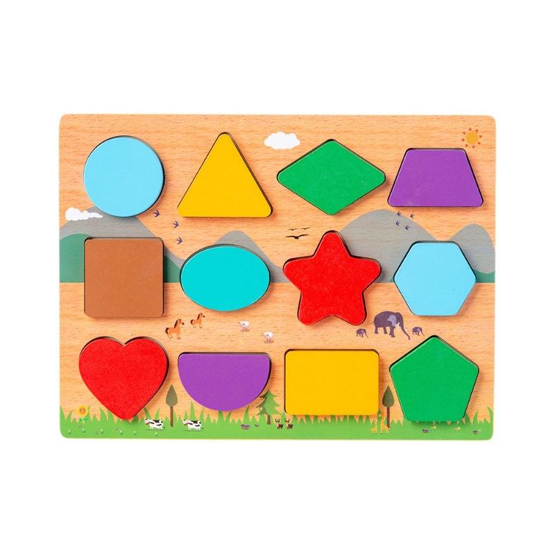 Wooden Puzzle Shape Letter Learning Puzzle Toy With Puzzle Board And Letter Block Girls Boys Preschool