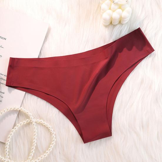 Braguitas para Mujer Sin Costuras Cintura Media Seda de Hielo Buena Transpirabilidad Color Sólido
