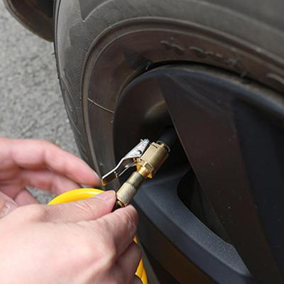 Car Tire Air Chuck Inflator Pump Valve Connector Clip-on Adapter Car Brass 8mm Tyre Wheel Valve For Inflatable Pump