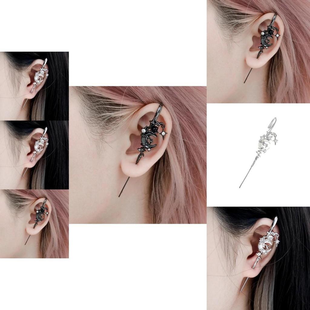 Creative Alloy Star And Moon Earrings With Geometric Design For Women Fashion Accessories