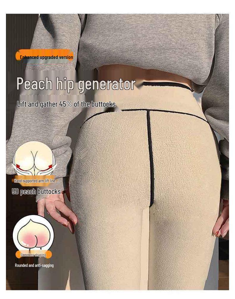 Women's High-Waisted Fleece-Lined Shark Pants - Warm Barbie Yoga Leggings for Autumn/Winter