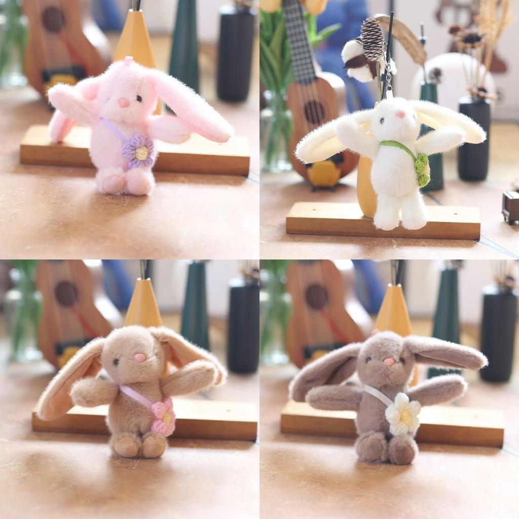 Cute Adorable Plush Bunny Keychain Soft Toy Cartoon Bag Hanging Decor Accessory