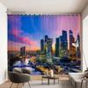 3d Stereo City Night View Curtain City Scenery Live Background Curtain Bar Restaurant Restaurant Floor-to-ceiling Window Cortina