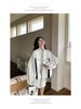 Light Gray Casual Sports Sweater & Contrast Short Skirt Set 2025