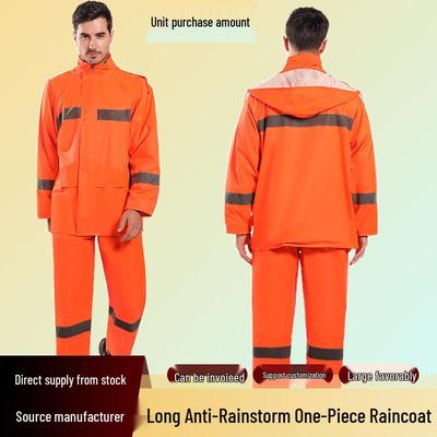 Adult Reflective Outdoor Worker Raincoat Set