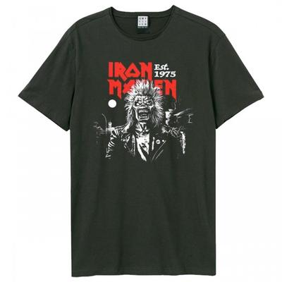 Mens 50th 2 Colour 1975 Eddie Iron Maiden T-Shirt