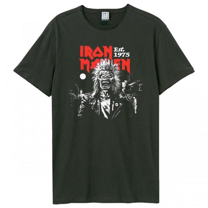 Amplified Mens 50th 2 Colour 1975 Eddie Iron Maiden T-Shirt