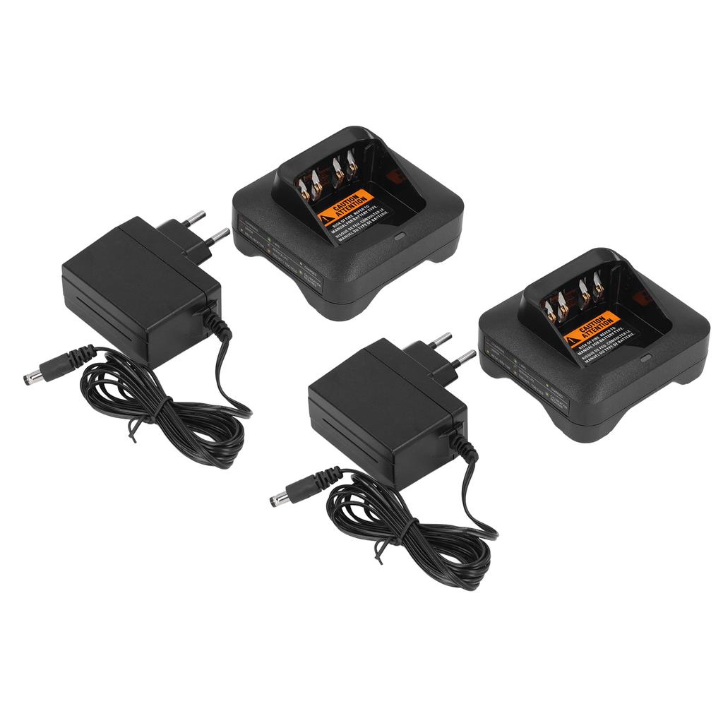 2 Stück 2-Wege-Funkgerät Akkuladegerät LED-Ladeanzeige Erhöhte Sicherheit Akku-Tischladegerät