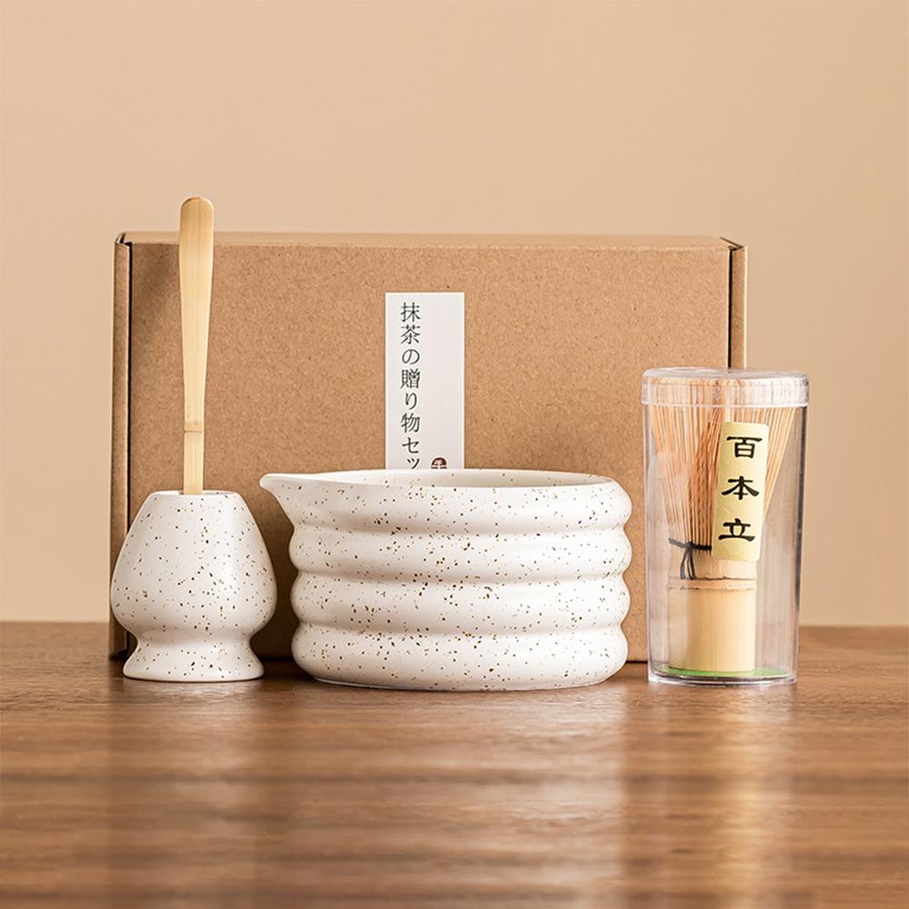 4PCS Food Grade Japanese Matcha Tea Set Doughnut Donut Matcha Stirring Brush  Stirring