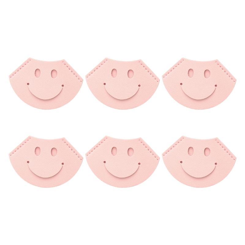 6Pcs Smiling Face Corner Bookmarks Leather Corner Page Book Marker Book Corner Protectors for Journal Planner Notebook
