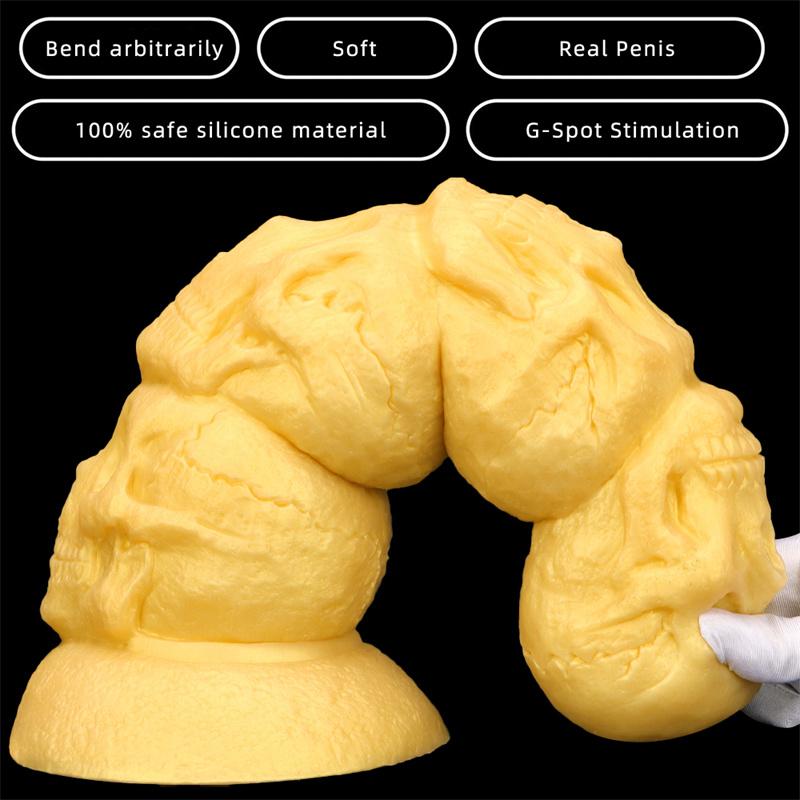 Skull Oversized Silicone Anal Plugs Dildos Alien Anal Plugs Alternative Anal Dilators Huge Masturbators